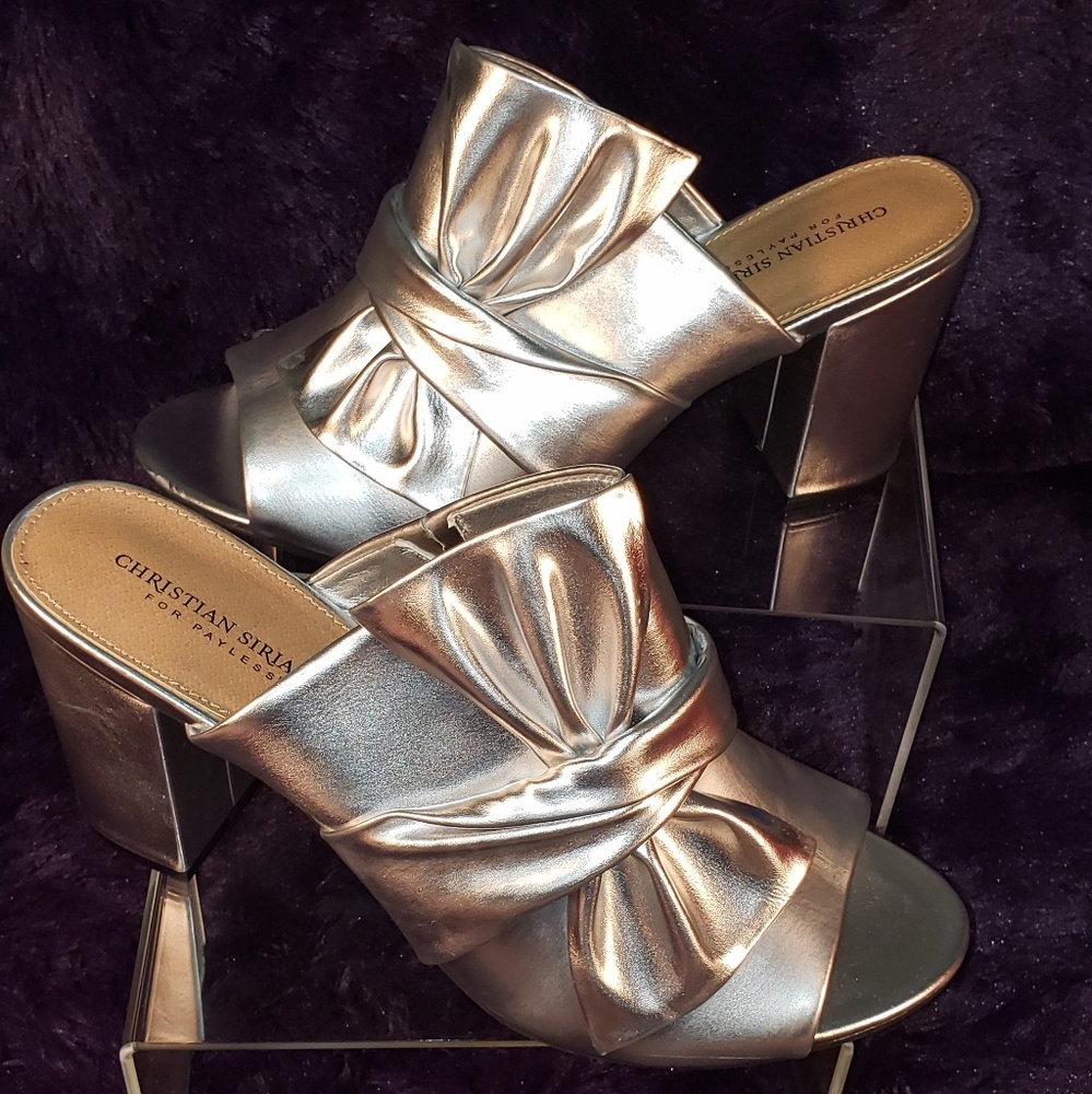 Christian Siriano 4" Silver Sandal size 13!